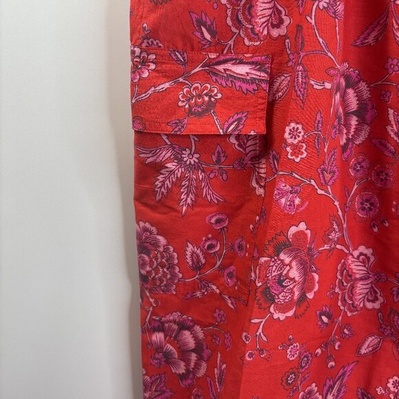 Sundance Vibrant Reef Cargo Pockets Pants Tie Front Size XXL Red/Yellow NWOT - Picture 4 of 10